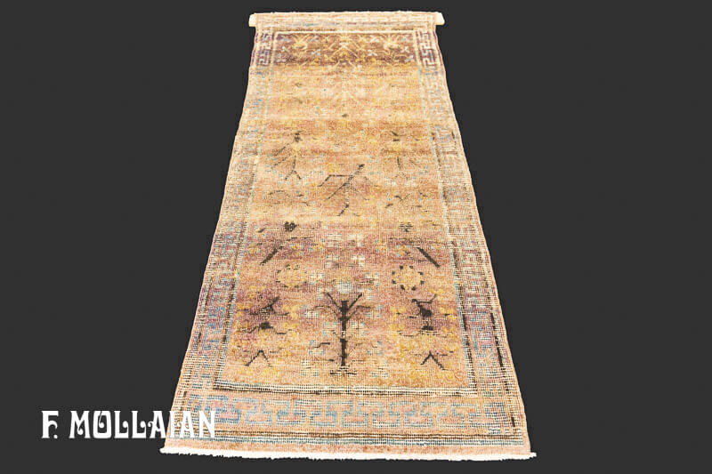 Small Yarkand Antique Silk Rug  n°:49486891